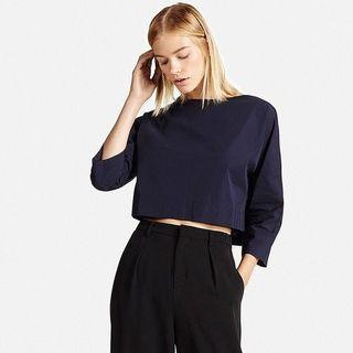 UNIQLO Women Extra Fine Cotton 3/4 Sleeve T Blouse