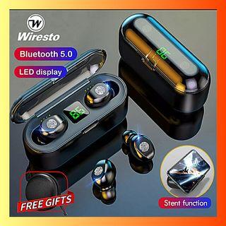 wiresto true wireless earbuds mini bluetooth 5.0