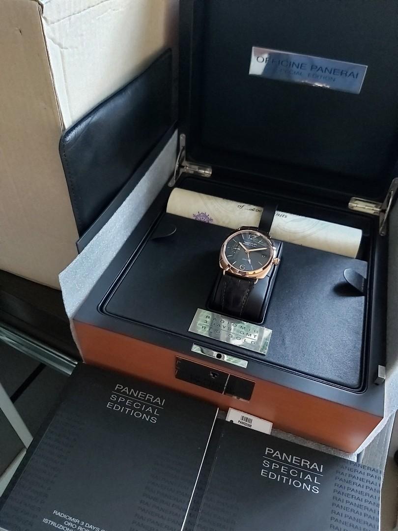 200 Panerai Radiomir 598 3 Day GMT Oro Rosso