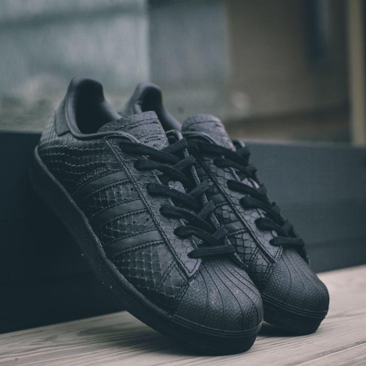 Adidas superstar black snake deals
