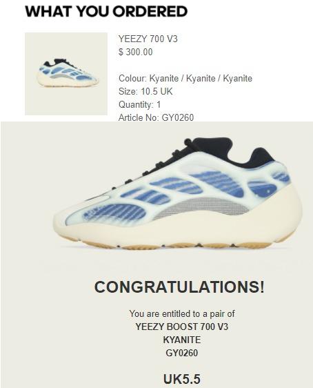 adidas Yeezy 700 V3 Kyanite, Men's Fashion, Footwear, Sneakers on Carousell