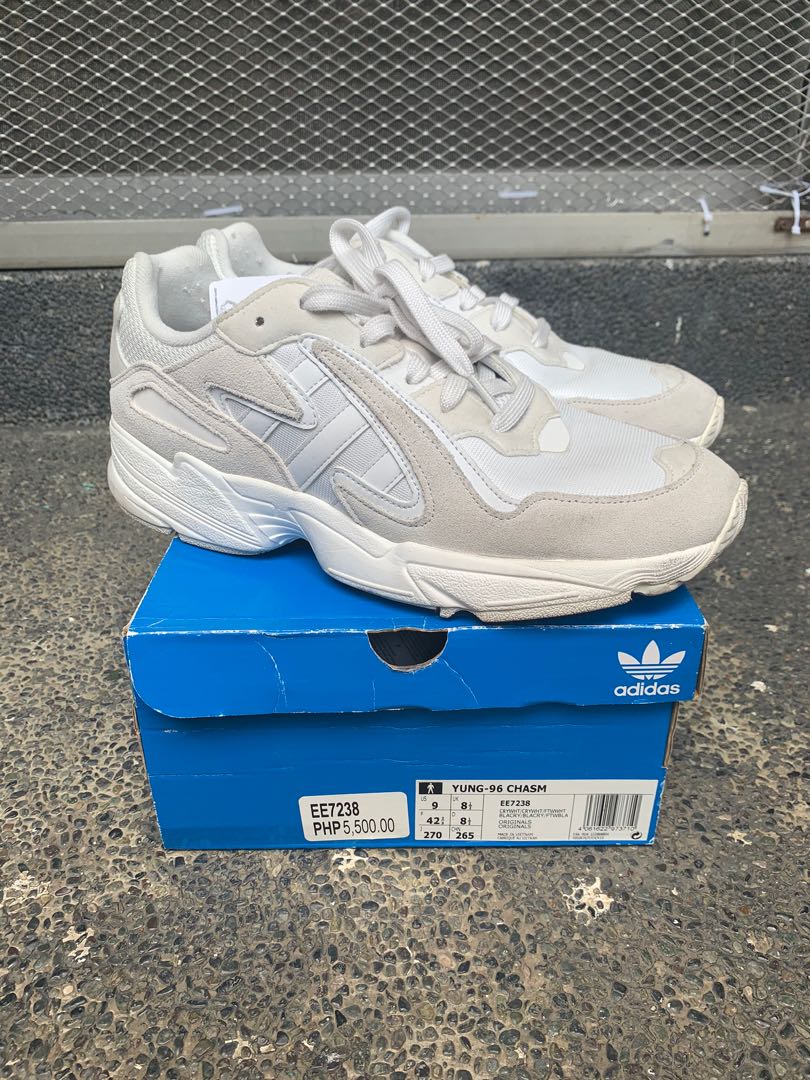 Adidas Yung 96 Chasm White Size 9us Worn Once Men S Fashion Footwear Sneakers On Carousell