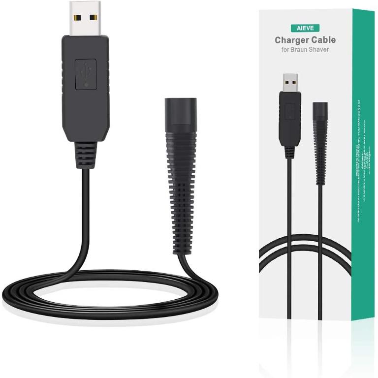 AIEVE Charger for Braun Shaver,USB Charger Cable 12V Power Cable for
