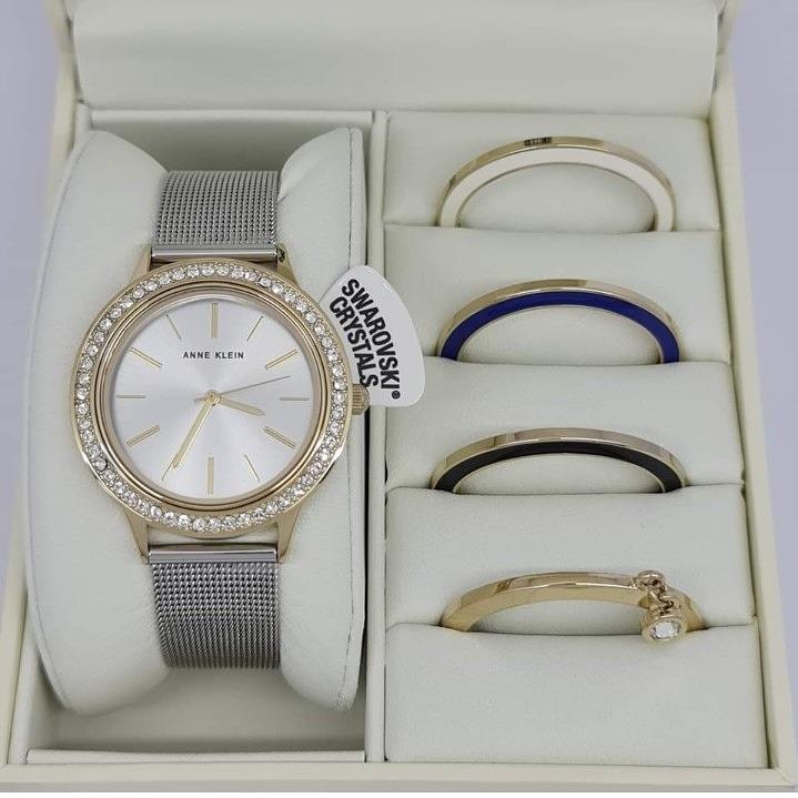 Anne klein interchangeable online watch set