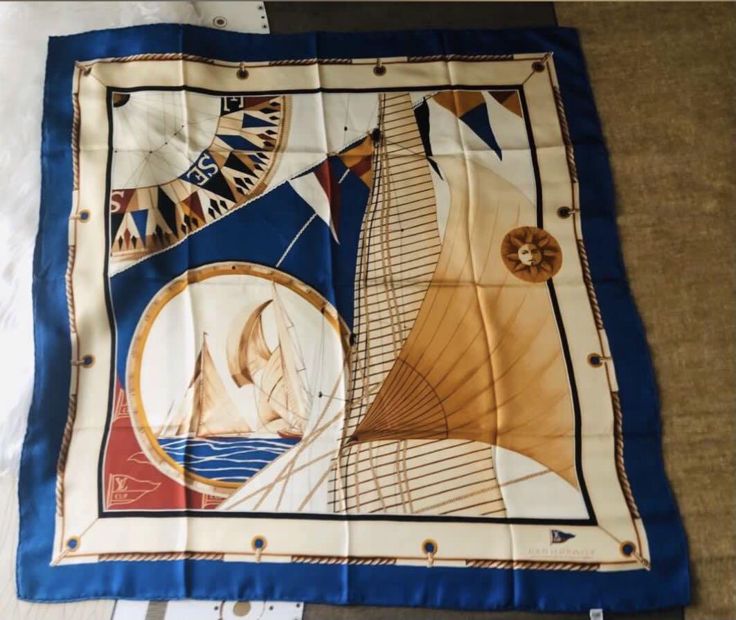 LOUIS VUITTON America's Cup 2000 Commemorative Silk Scarf 22