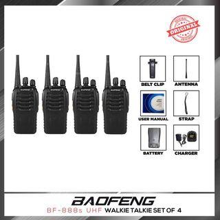 Baofeng BF-888s Walkie Talkie Portable Two-Way Radio UHF Transceiver Set of 4 (NTC Type Approved)