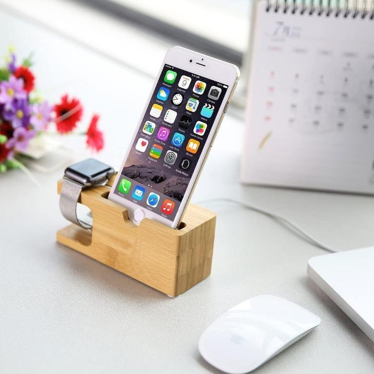 Bamboo apple watch stand deals
