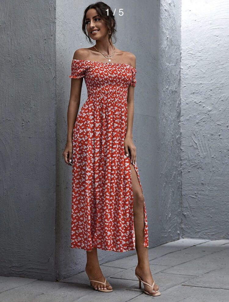 BRAND NEW SHEIN Off shoulder dress size L Women s Fashion Tops