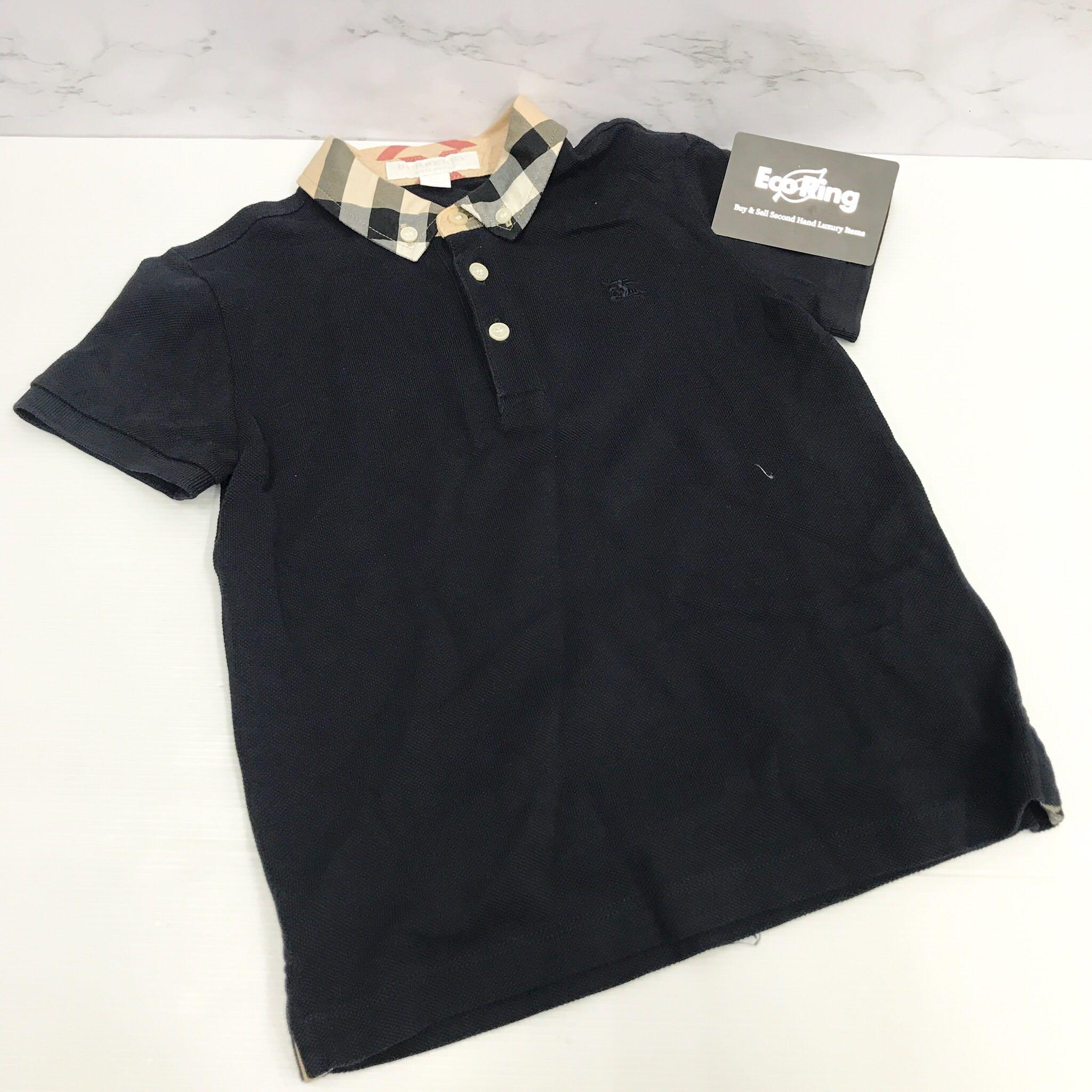 Burberry polo kids black deals