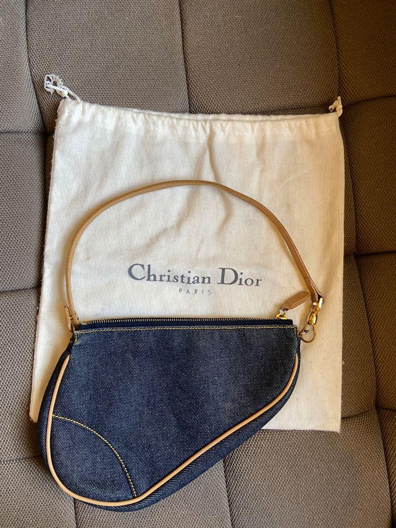 Christian Dior Denim Saddle Pochette