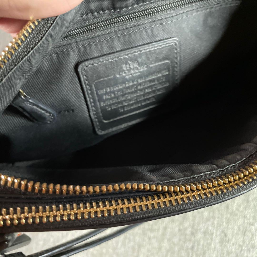 COACH 'crosby' Double Zip Leather Crossbody Bag in Black