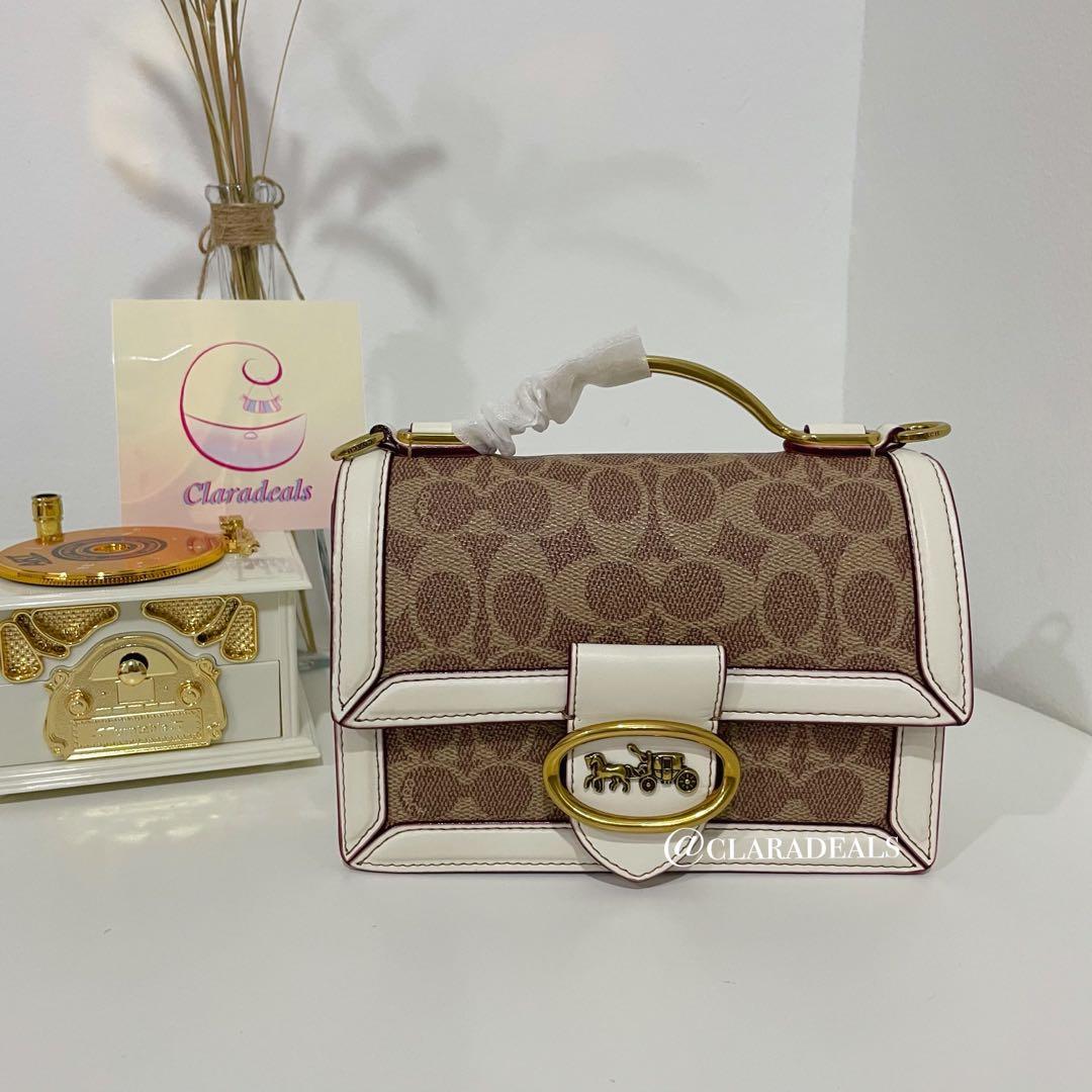 Coach riley top handle new arrivals 18 in signature canvas