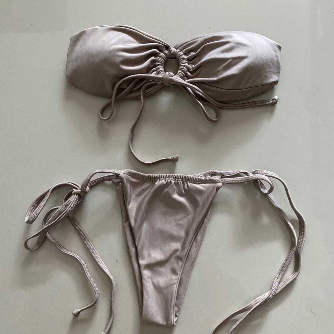 Customized String Bikini in Nude Color, Women's Fashion, Swimwear