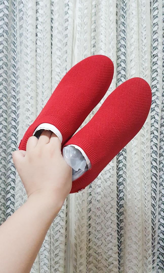 Dkny red sales wedge sneakers