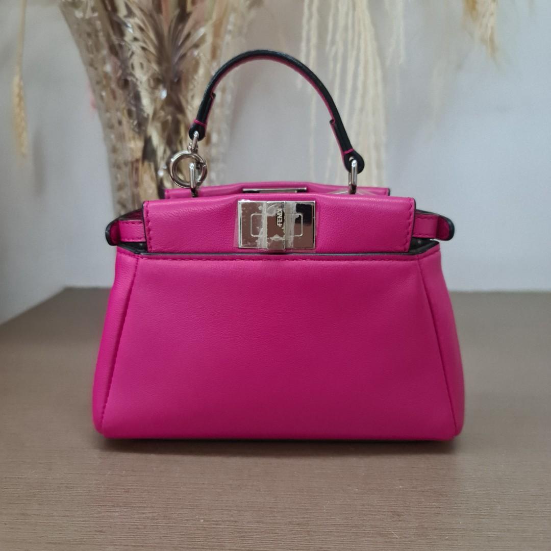Fendi micro cheap peekaboo pink