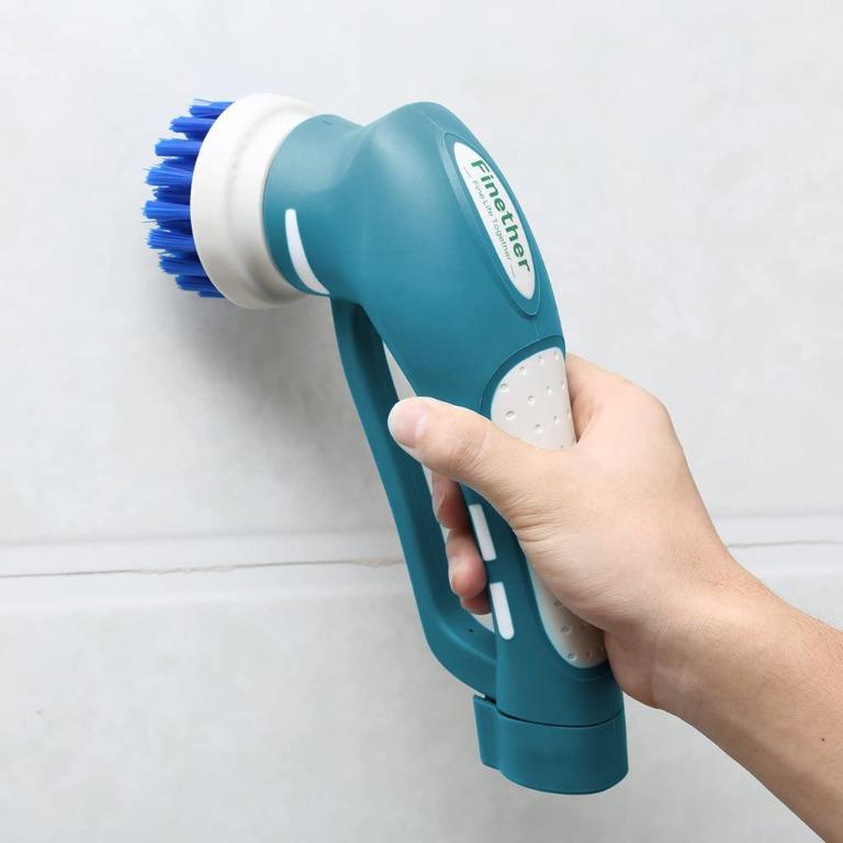 Finether Handheld Power Scrubber with Leather Care Spin Cordless