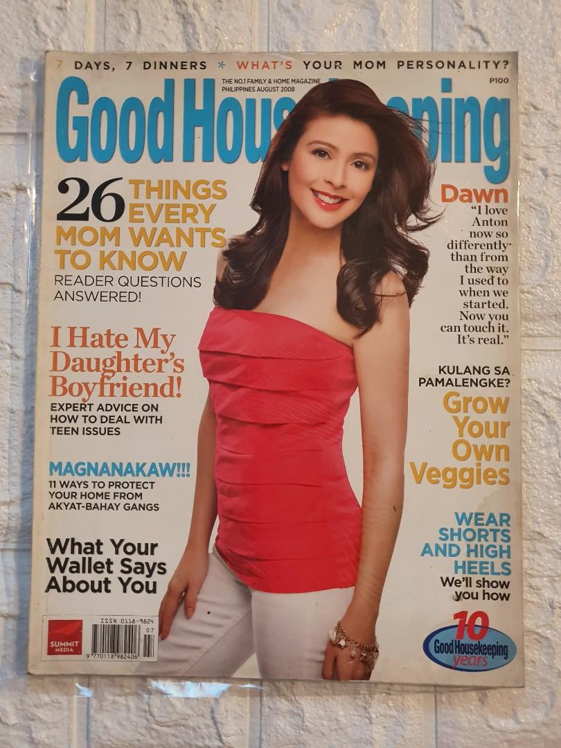 Good Housekeeping magazine August 2008 Dawn Zulueta, Hobbies