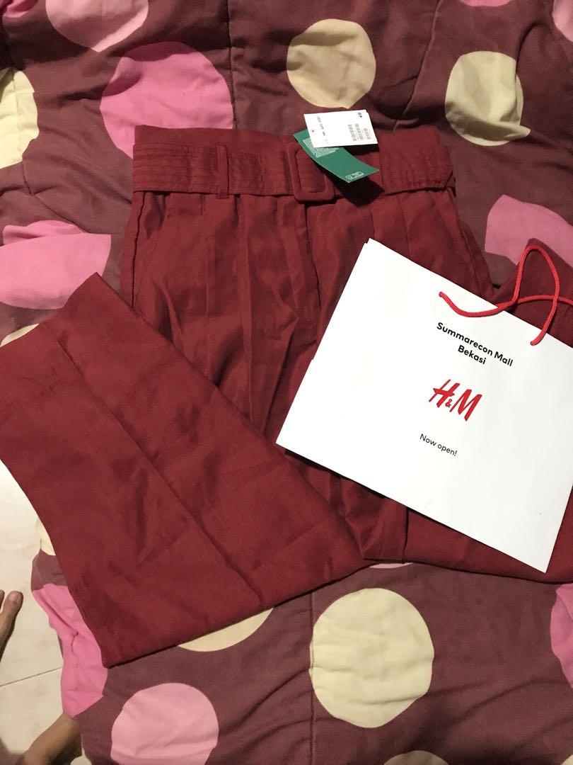 H M Kulot New Original Free Paperbag Hnm Fesyen Wanita Pakaian Wanita Bawahan Di Carousell