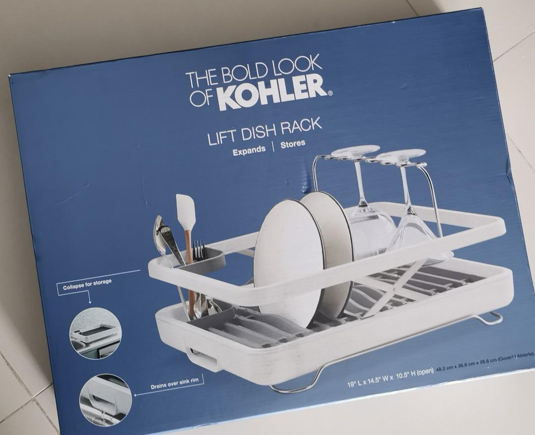 Kohler lift dish drying rack best sale
