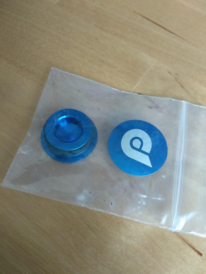 Litepro blue dust cap crankset bolt cover hollow, Sports Equipment, Bicycles & Parts, Parts