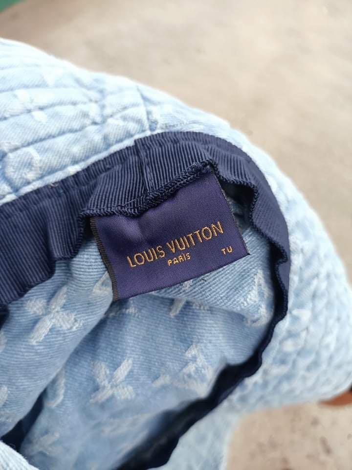 Louis Vuitton denim bucket hat ( preorder japan 🇯🇵), Women's Fashion,  Watches & Accessories, Hats & Beanies on Carousell