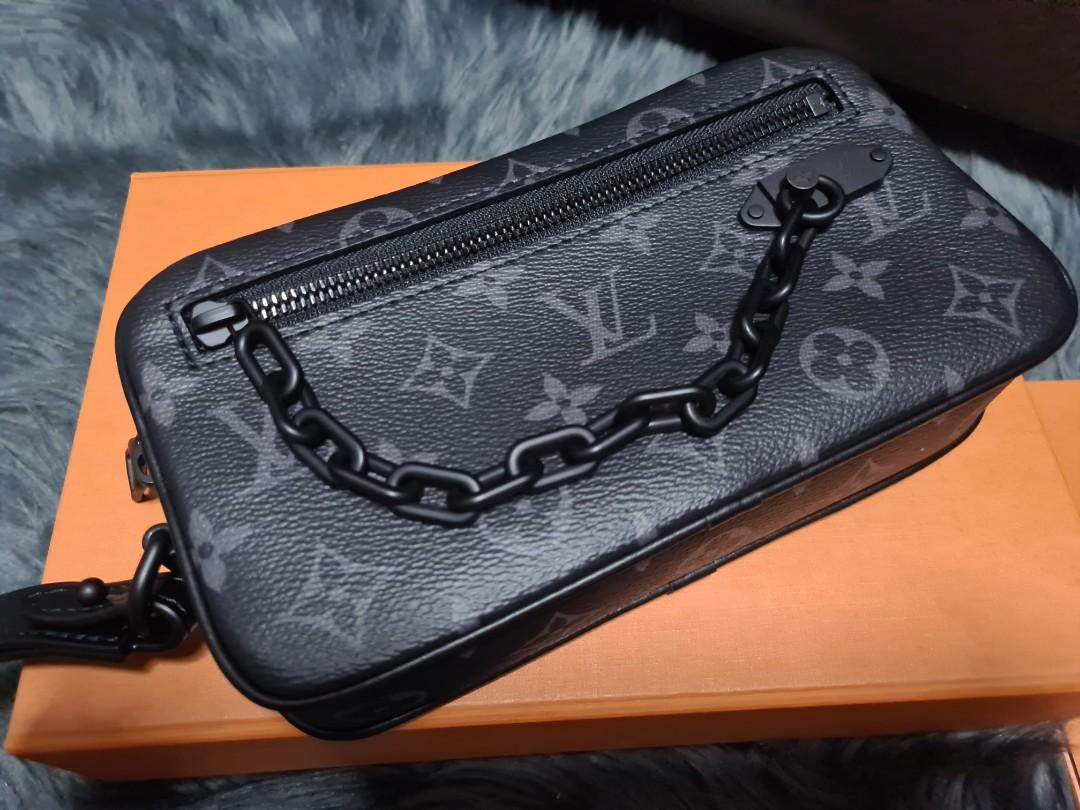 LOUIS VUITTON Pochette Volga Monogram Eclipse, Luxury, Bags & Wallets on  Carousell