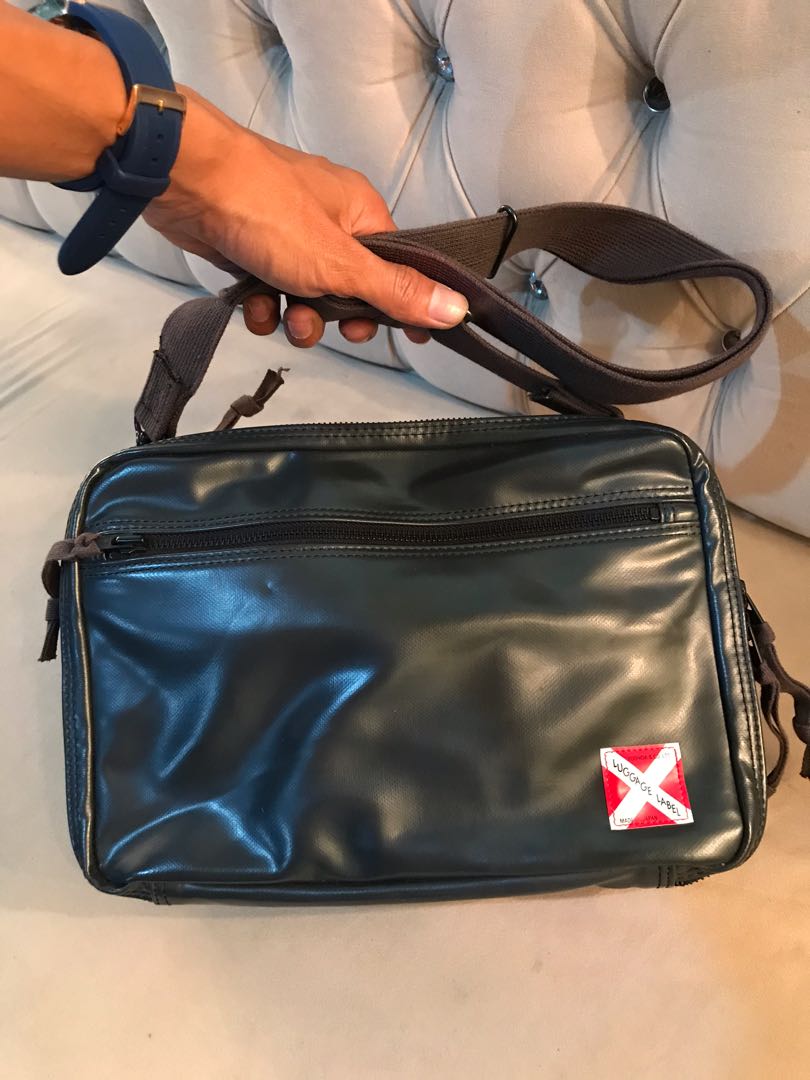 Luggage label sling bag on sale