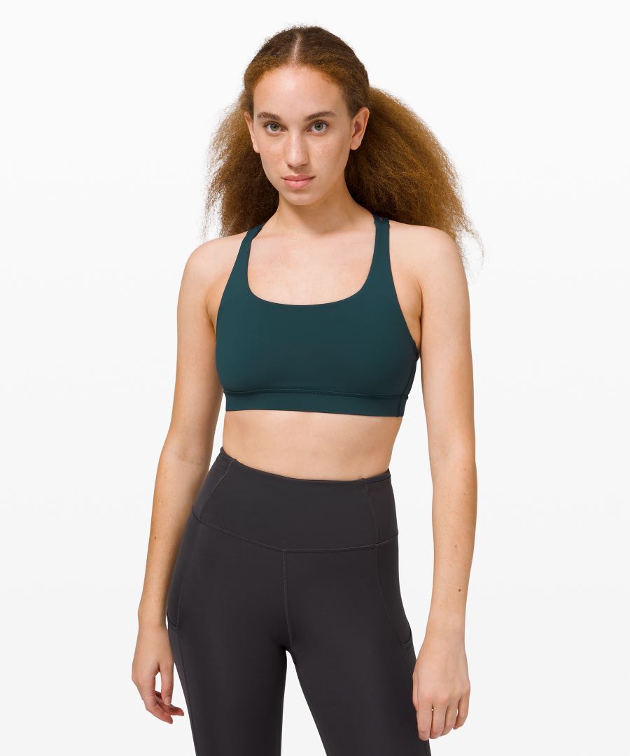 Lululemon energy bra long line in sonic pink, Women's Fashion, Activewear  on Carousell