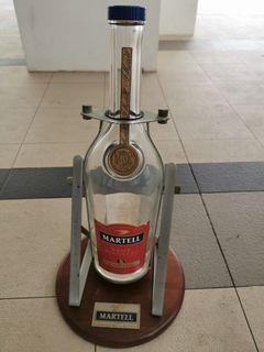 Martell Cannon Empty Bottle with Wood