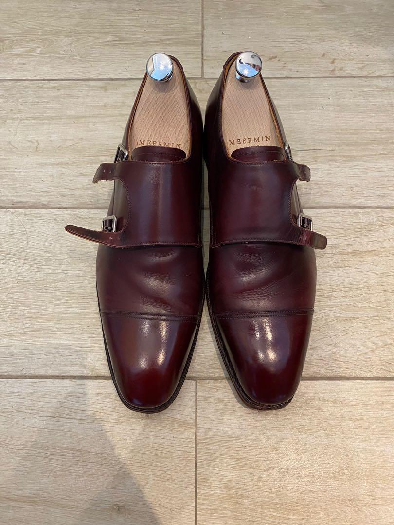 Meermin Vintage Naturcalf Aubergi Leather Shoes, 男裝, 鞋, 西裝鞋