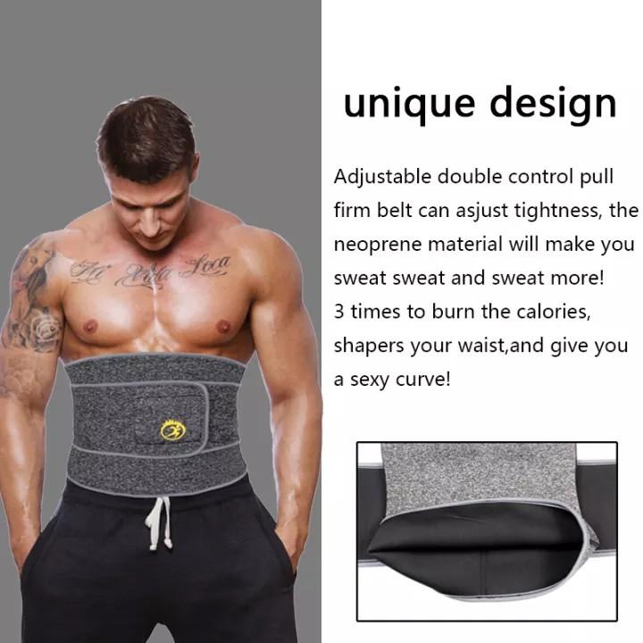 Mens Slimming Waist Trainer Neoprene Sauna Suit Body Shaper Slim Waist Trainer Shapewear Cincher Waist Support Strap Abdominal Belt Sports Equipment Exercise Fitness Toning Stretching Accessories on C...