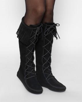 Minnetonka Moccasin Knee-High Suede Boots - Size 8