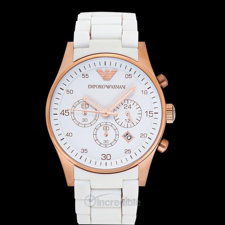 emporio armani men's ar5919 sport white dial watch