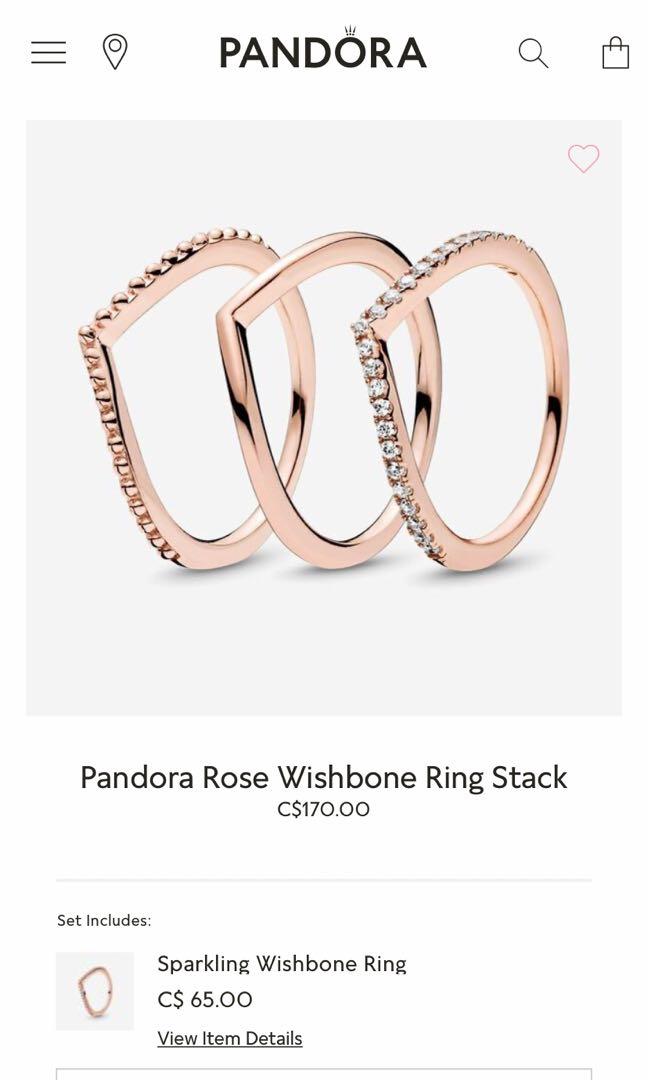 Shining wish ring pandora deals rose