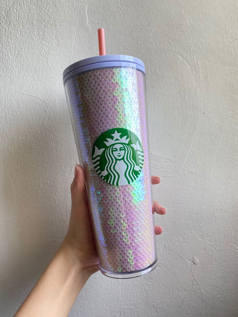 Pink sparkle starbucks cup Clearance