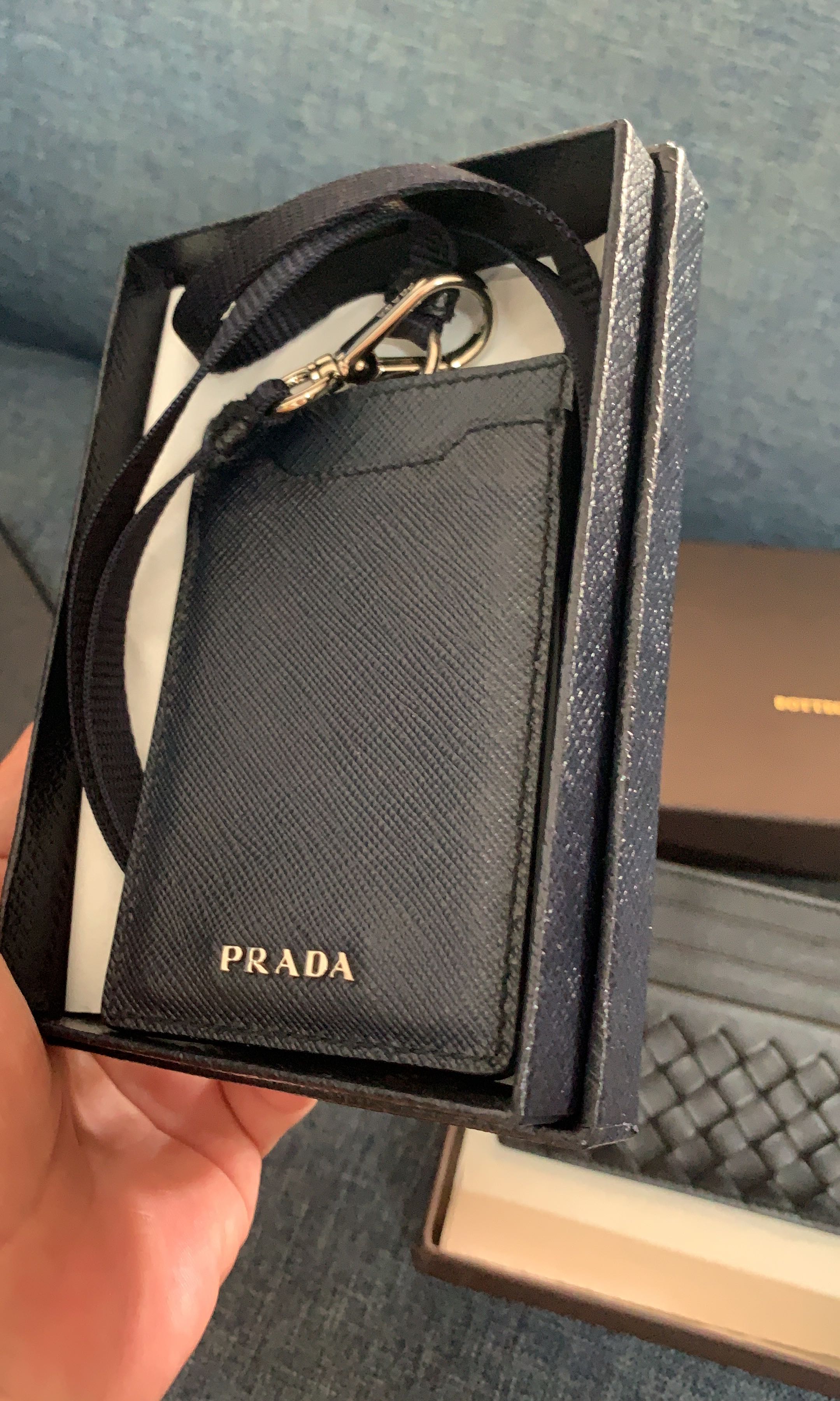 Authentic Prada ID Lanyard, Luxury, Bags & Wallets on Carousell
