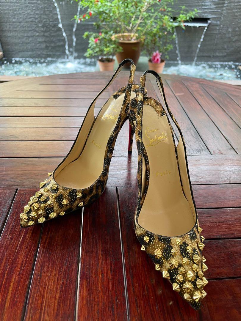 Preloved Authentic Christian Louboutin Sling Back Heels Women s Fashion Footwear Heels on Carousell