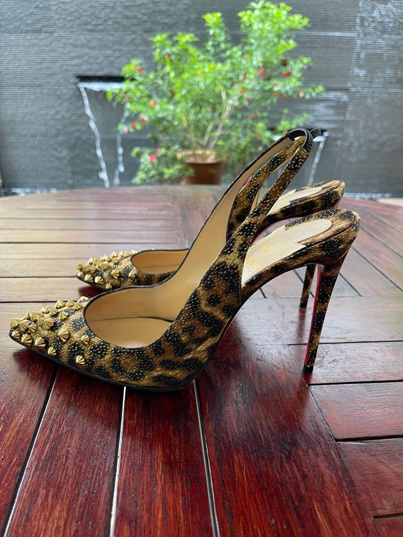 Preloved Authentic Christian Louboutin Sling Back Heels Women s Fashion Footwear Heels on Carousell
