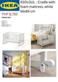 Pre-order: Ikea SOLGUL - Cradle with foam mattress, white66x84 cm