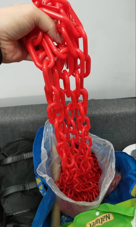 Red color plastic chain, Hobbies & Toys, Stationery & Craft, Craft ...