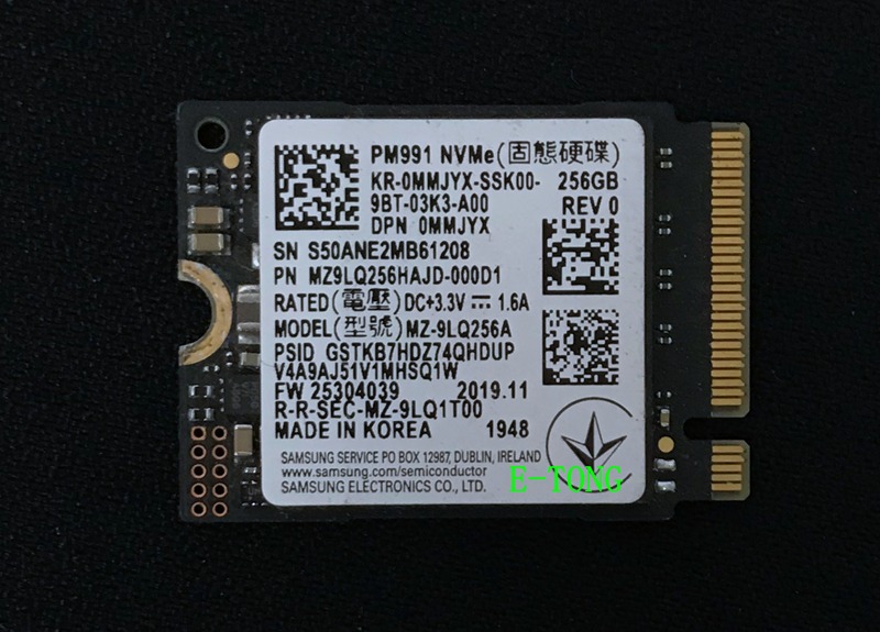 samsung pm991 nvme pcie m 2 256gb 2230 mz 9lq256a mmjyx laptop hrad disk
