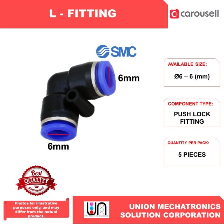 SMC Pneumatic Fittings 2Way LType Connector Quick Release Pneumatic