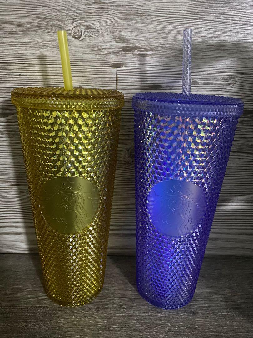 images Blue And Purple Studded Starbucks Cup starbucks taiwan aurora bling blue purple gold studded cold cup tumbler