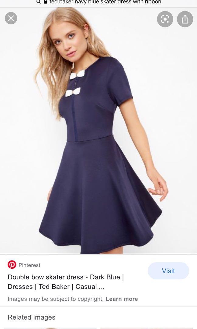 Ted baker on sale navy bow dress