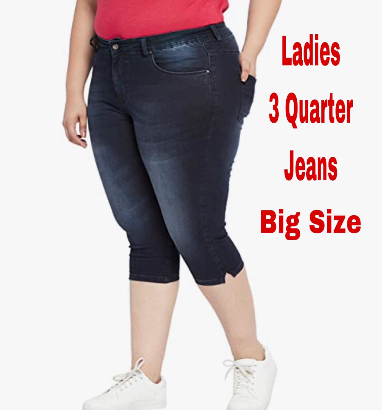 Quarter jeans for ladies clearance