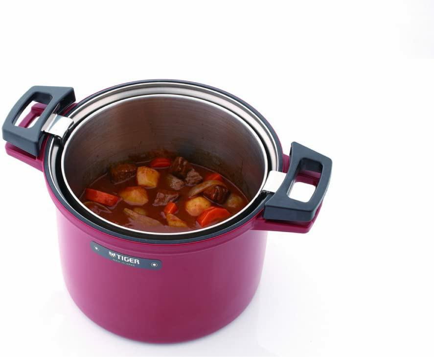TIGER NFH G450 Non Electric Thermal Slow Cooker 4.75qts 4.5L Red. TV Home Appliances Kitchen Appliances Cookers on Carousell
