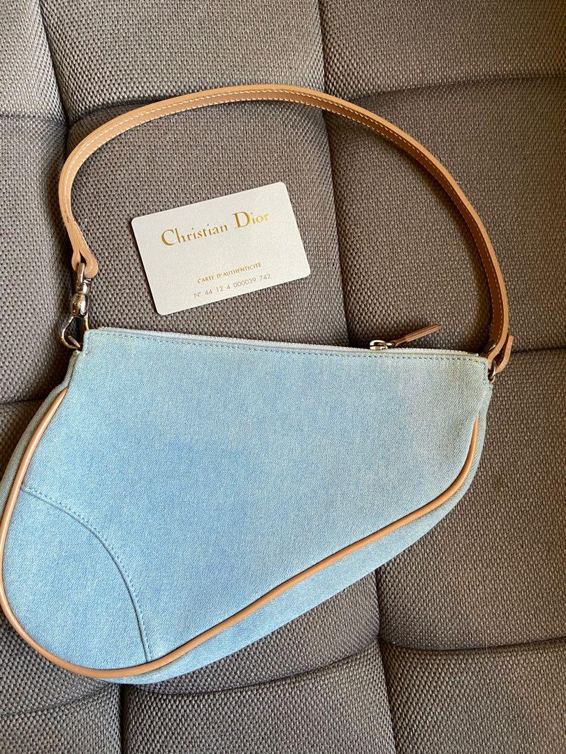 dior denim saddle bag