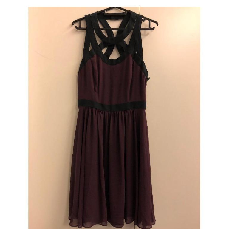 Warehouse maroon dress outlet