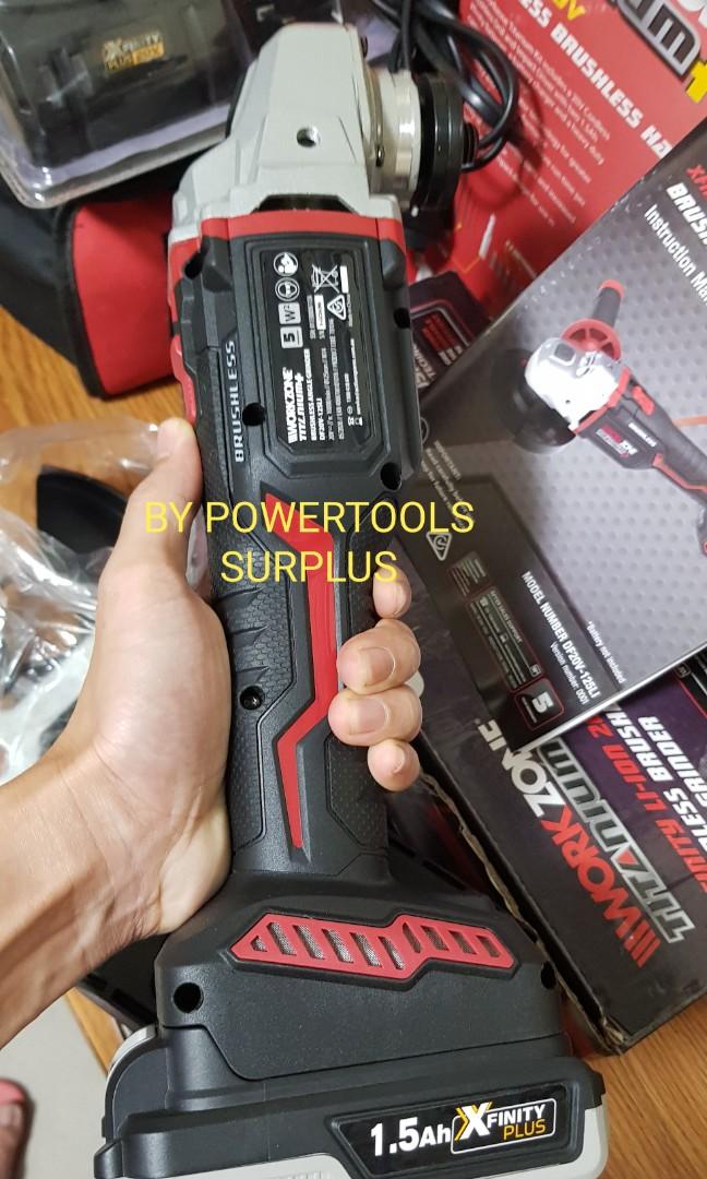 Workzone cordless brushless angle grinder, Commercial & Industrial