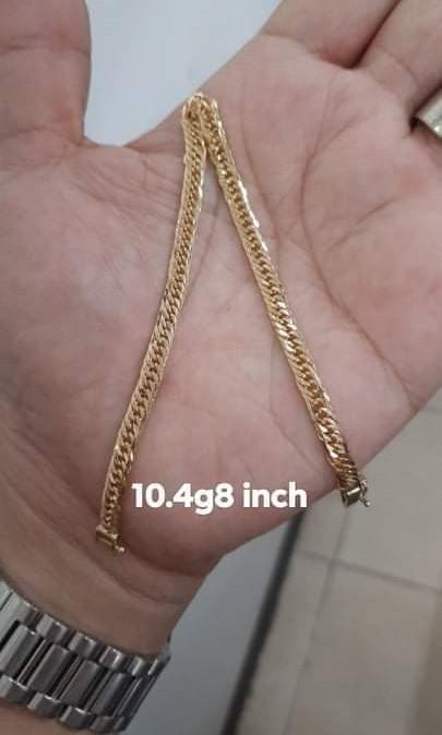 18k JAPAN GOLD BRACELETS (Category: Jewelry) located in Quezon City. Submitted by jonie_dequina (Listing ID 1077729564, Image 1). Description: 💎3,000/Gram 💎LAST PRICE POSTED 💎ACTUAL PHOTOS ✅ Authentic/Legit Gold ✅PAWNABLE *NO CANCELLATION* *NO RETURN NO EXCHANGE* *LBC door to door delivery ONLY (willing to wait maximum 1week) *Lalamove/Grab/Speedy *NO PICK-UP/NO MEET-UP *NO COD *MOP: GCash & Unionbank Just DⓂ️ for order/inquiries.
